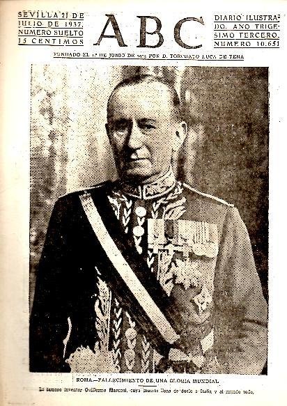 ABC. DIARIO ILUSTRADO. AÑO XXXIII. N. 10651. 21-JULIO-1937.