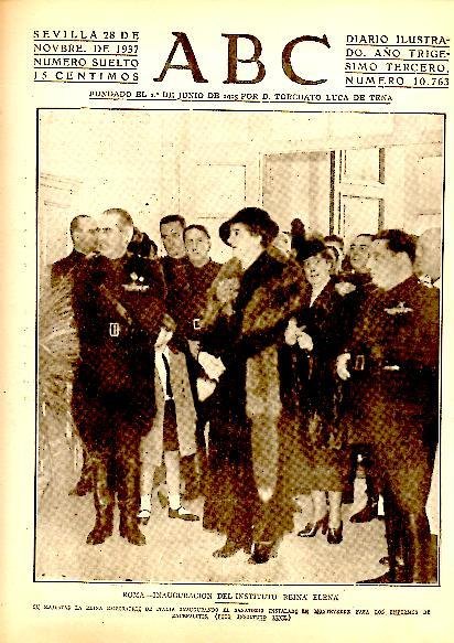 ABC. DIARIO ILUSTRADO. AÑO XXXIII. N. 10763. 28-NOVIEMBRE-1937.