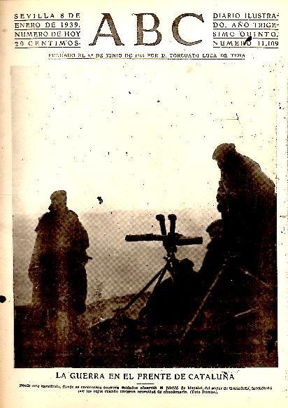 ABC. DIARIO ILUSTRADO. AÑO XXXV. N. 11109. 8-ENERO-1939.