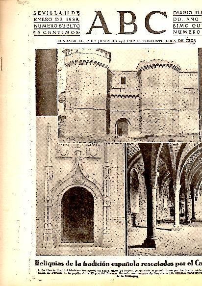 ABC. DIARIO ILUSTRADO. AÑO XXXV. N. 11111. 11-ENERO-1939.