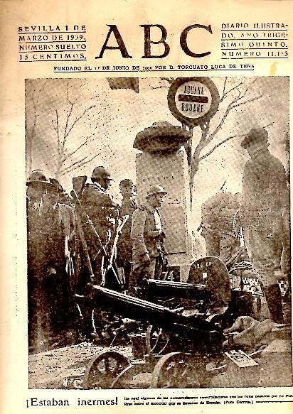 ABC. DIARIO ILUSTRADO. AÑO XXXV. N. 11153. 1-MARZO-1939.