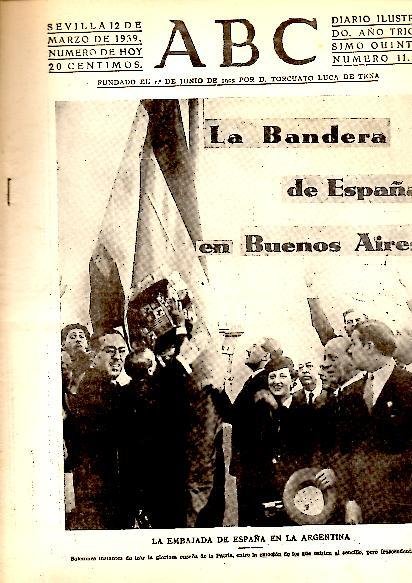 ABC. DIARIO ILUSTRADO. AÑO XXXV. N. 11163. 12-MARZO-1939.