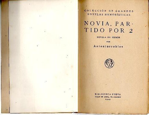 NOVIA PARTIDO POR 2.