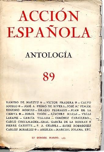 ACCION ESPAÑOLA. ANTOLOGIA.