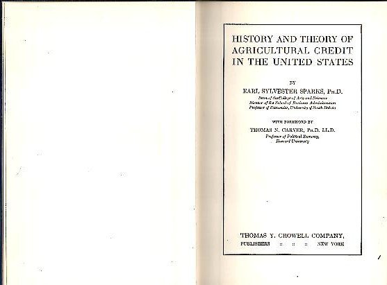 HISTORY AND THEORY OF AGRICULTURAL CREDIT IN THE UNITED STATES.