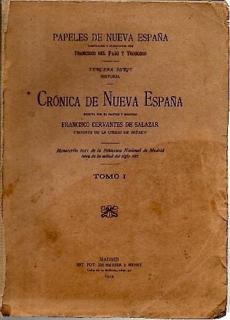CRONICA DE NUEVA ESPAÑA. TOMO I.