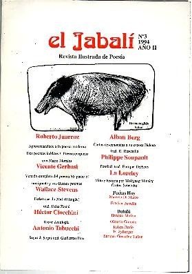EL JABALI. REVISTA ILUSTRADA DE POESIA. N. 3. 1994. AÑO …
