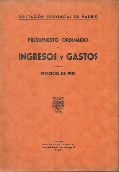 PRESUPUESTO ORDINARIO DE INGRESOS Y GASTOS PARA EL EJERCICIO DE …