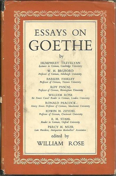 ESSAYS ON GOETHE.