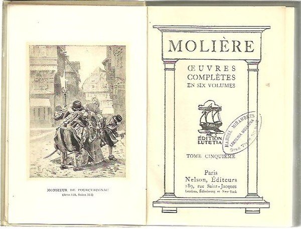 OEUVRES COMPLETES EN SIX VOLUMES. TOME CINQUIEME.