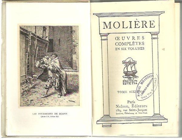 OEUVRES COMPLETES EN SIX VOLUMES. TOME SIXIEME.