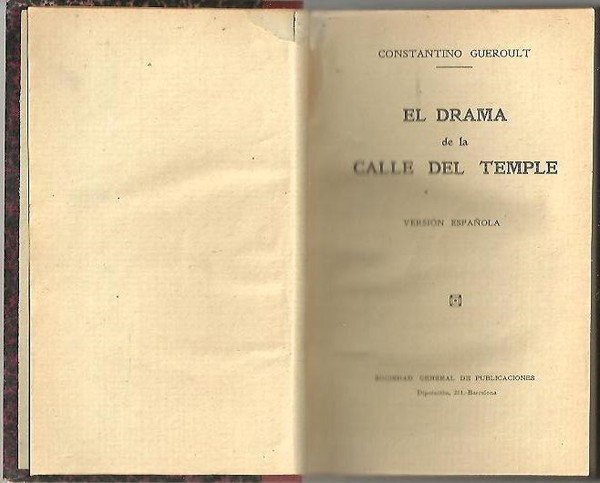 EL DRAMA DE LA CALLE DEL TEMPLE.