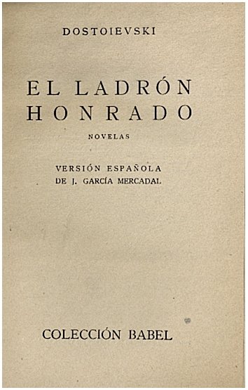 EL LADRON HONRADO.