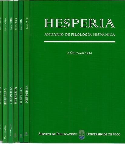 HESPERIA, ANUARIO DE FILOLOGIA HISPANICA. N. 11-I y II, N. …