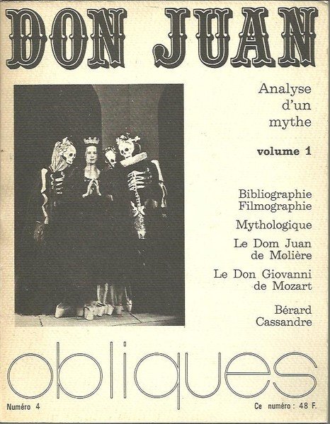 OBLIQUES. NUM. 4. DON JUAN. I.