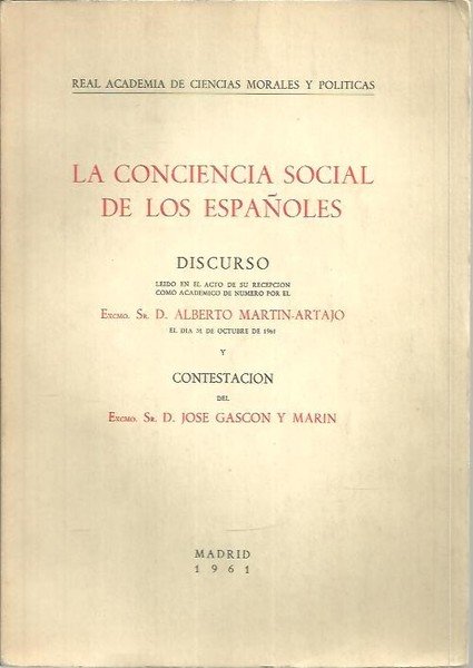 LA CONCIENCIA SOCIAL DE LOS ESPAÑOLES.