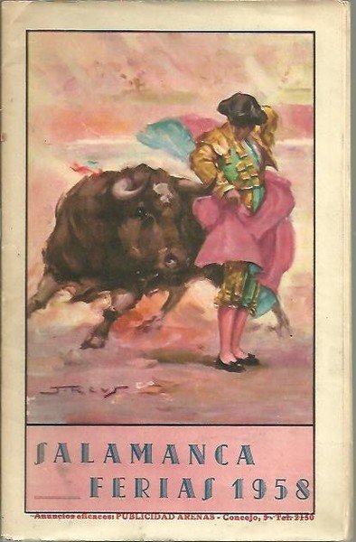 SALAMANCA. PROGRAMA TAURINO DE FERIAS. AÑO 1958.