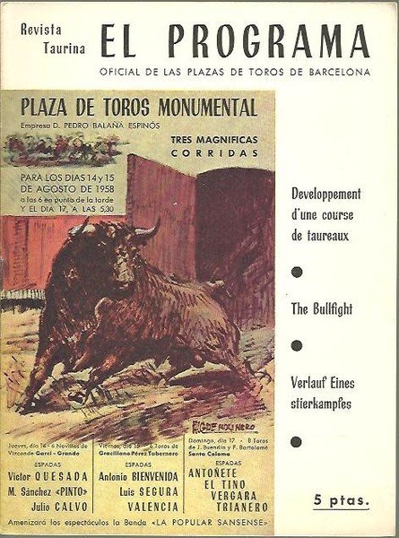 EL PROGRAMA. REVISTA TAURINA. PROGRAMA OFICIAL DE LAS PLAZAS DE …