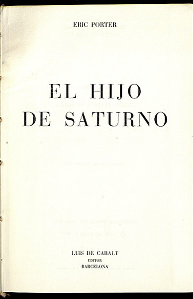 EL HIJO DE SATURNO.