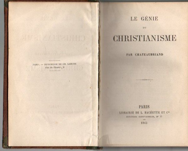 LE GENIE DU CHRISTIANISME.