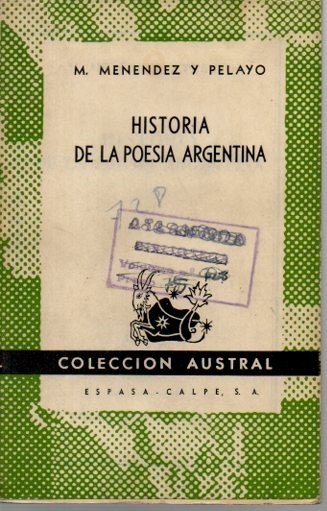 HISTORIA DE LA POESIA ARGENTINA.