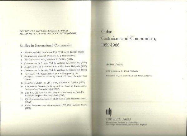 CUBA. CASTROISM AND COMMUNISM, 1959-1966.