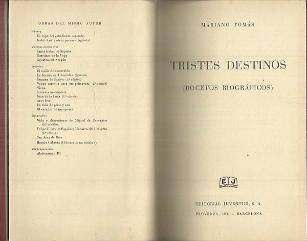 TRISTES DESTINOS.