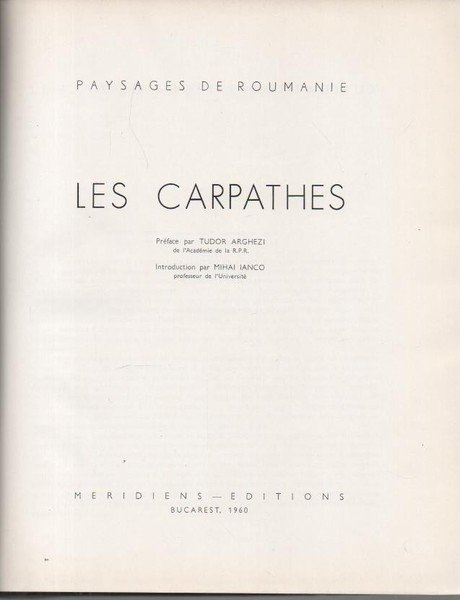 PAYSAGES DE ROUMANIE. LES CARPATHES.
