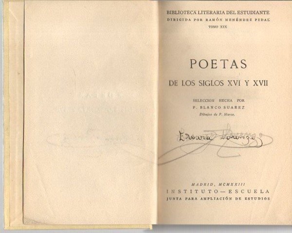 POETAS DE LOS SIGLOS XVI Y XVII.