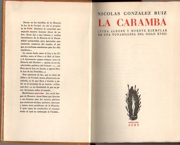 LA CARAMBA. (VIDA ALEGRE Y MUERTE EJEMPLAR DE UNA TONADILLERA …