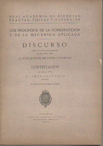 LOS PROGRESOS DE LA CONSTRUCCION Y DE LA MECANICA APLICADA. …