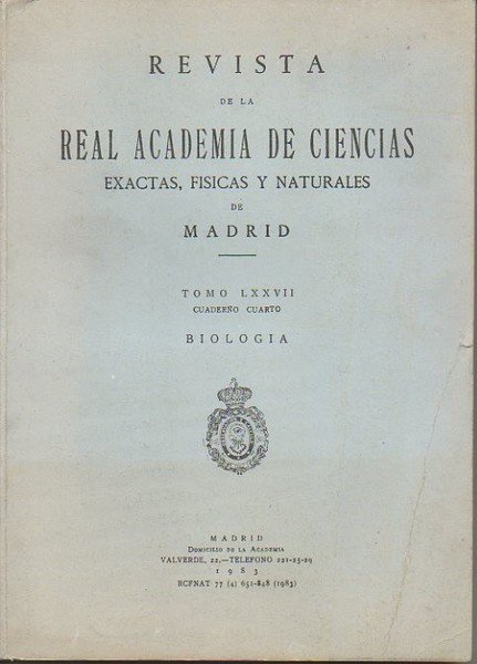 REVISTA DE LA REAL ACADEMIA DE CIENCIAS EXACTAS, FISICAS Y …