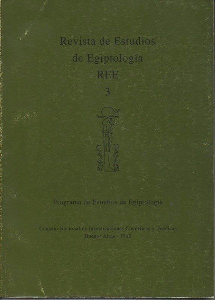 REVISTA DE ESTUDIOS DE EGIPTOLOGIA. REE. 3.