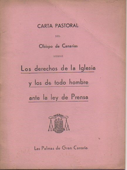 BOLETIN OFICIAL DEL OBISPADO DE CANARIAS. CIII. MAYO. 1964. LOS …