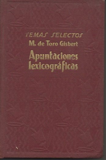 APUNTACIONES LEXICOGRAFICAS.