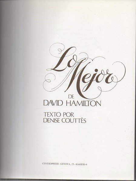 LO MEJOR DE DAVID HAMILTON.
