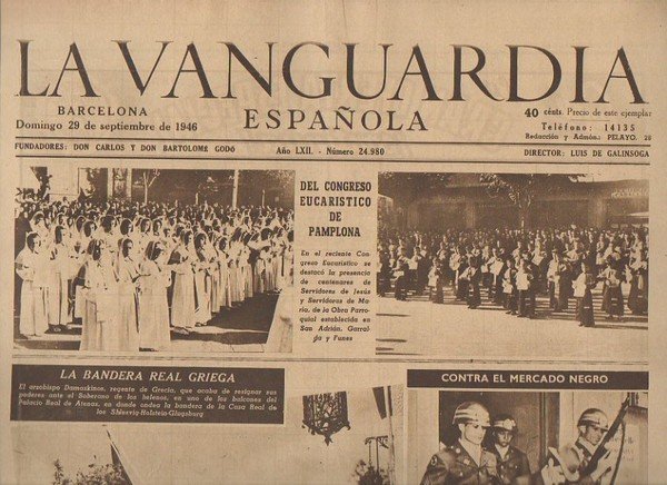 LA VANGUARDIA ESPAÑOLA. AÑO LXII. NUMERO 24.980. DOMINGO 29 DE …