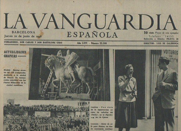 LA VANGUARDIA ESPAÑOLA. AÑO LXIV. NUMERO 25.506. JUEVES 10 DE …