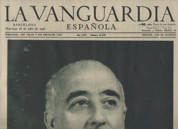 LA VANGUARDIA ESPAÑOLA. AÑO LXIV. NUMERO 25.539. DOMINGO18 DE JULIO …