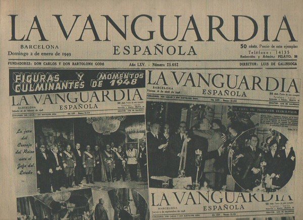 LA VANGUARDIA ESPAÑOLA. AÑO LXV. NUMERO 25.682. DOMINGO 2 DE …