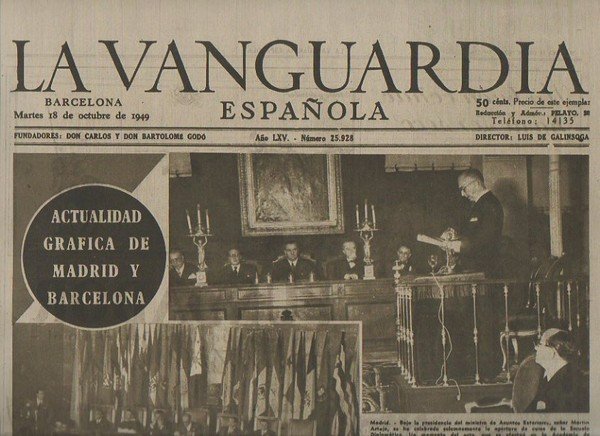LA VANGUARDIA ESPAÑOLA. AÑO LXV. NUMERO 25.928. MARTES 18 DE …