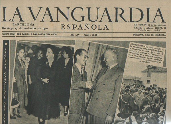 LA VANGUARDIA ESPAÑOLA. AÑO LXV. NUMERO 25.951. DOMINGO 13 DE …
