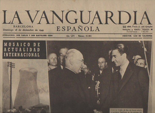 LA VANGUARDIA ESPAÑOLA. AÑO LXV. NUMERO 25.981. DOMINGO 18 DE …