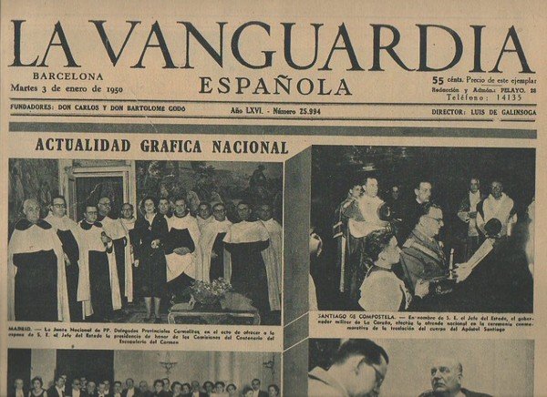 LA VANGUARDIA ESPAÑOLA. AÑO LXVI. NUMERO 25.994. MARTES 3 DE …