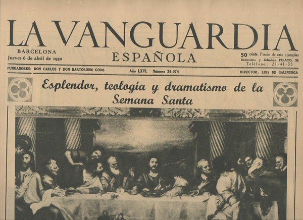 LA VANGUARDIA ESPAÑOLA. AÑO LXVI. NUMERO 26.074. JUEVES 6 DE …