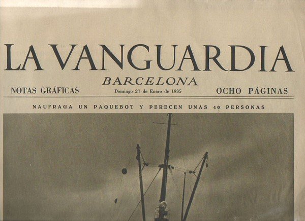 LA VANGUARDIA. BARCELONA. NOTAS GRAFICAS. DOMINGO 27 DE ENERO DE …