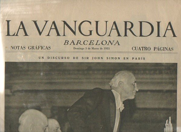 LA VANGUARDIA. BARCELONA. NOTAS GRAFICAS. DOMINGO 3 DE MARZO DE … | Immagine principale