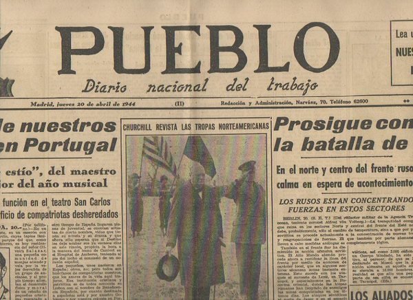 PUEBLO. DIARIO NACIONAL DEL TRABAJO. AÑO V. NUM. 1.173. MADRID, …