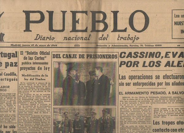 PUEBLO. DIARIO NACIONAL DEL TRABAJO. AÑO V. NUM. 1.197. MADRID, …