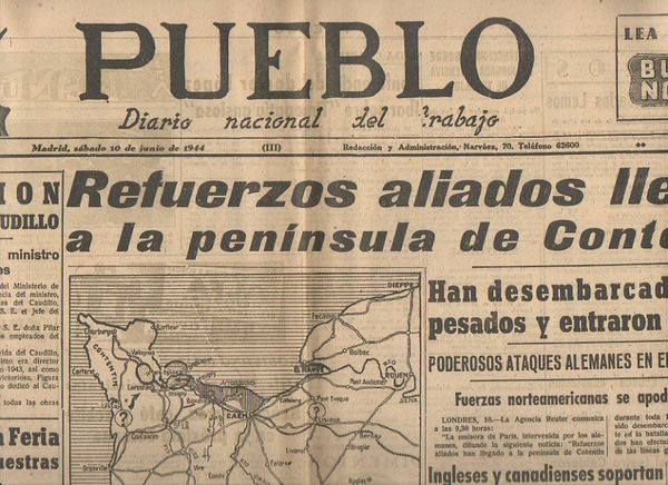 PUEBLO. DIARIO NACIONAL DEL TRABAJO. AÑO V. NUM. 1.217. MADRID, …